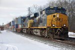 Stack train rolls east